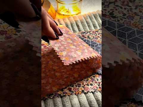 Beeswax Wraps #asmr preview from my new video #asmrcrinklesounds #asmrshorts