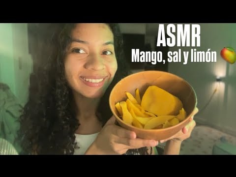 ASMR| comiendo mango con sal y limón 🤤 (mouth sounds) 