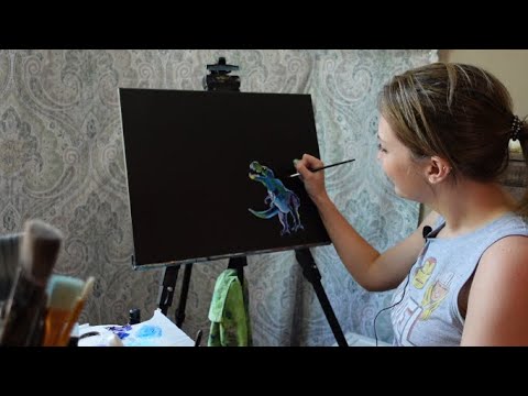 ASMR - Paint a Dinosaur with me