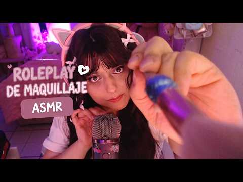 ASMR TE MAQUILLO Y ERES MI PRIMER CLIENTE ❤️