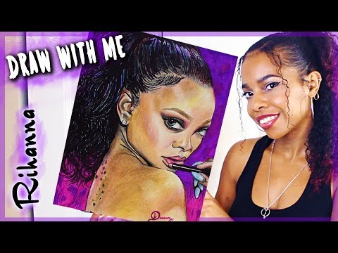 DRAWING RIHANNA⎜FENTY BEAUTY⎜Draw With Me⎜Daseana♥