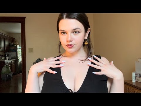 ASMR Collar Bone Tapping, Fabric/Skin Scratching ~Very Tingly~ 🍒✨