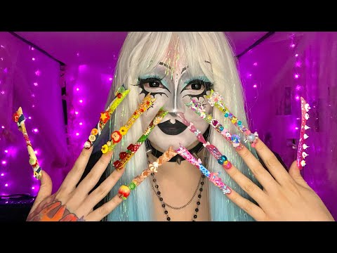 ASMR With My Nails ✮⋆˙ ( tapping, whispering, negative energy plucking)