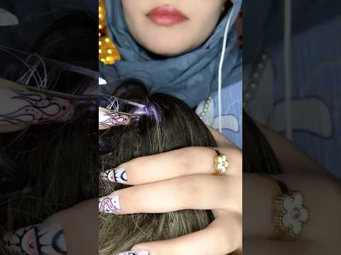 Wig On Mic Scratching 💆🏻‍♀️✨ #asmr #visualtingle #asmrmassage #asmrscratching #shorts #asmrsleep