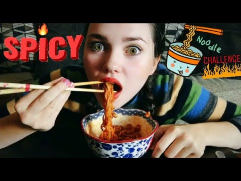 ASMR FIRE NOODLES CHALLENGE 🌶🔥