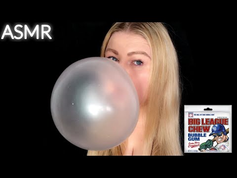 ASMR BUBBLE GUM *BIG LEAGUE CHEW*