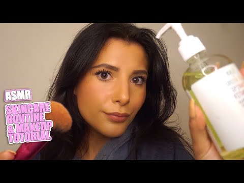 ASMR My Skincare Routine & Everyday Makeup Tutorial