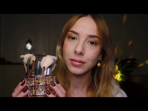 ASMR 1h me maquiando 🌧️ sons de maquiagem e sussurro para você dormir 😴