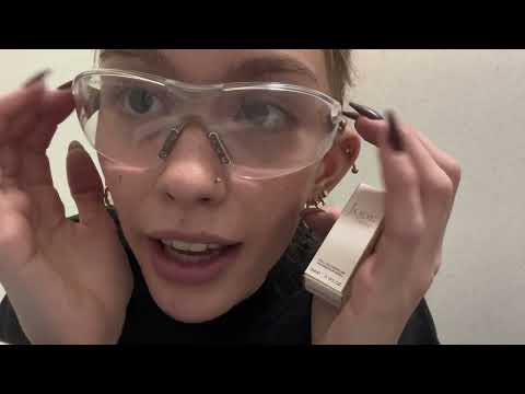 asmr quickie 🤭 in the work bathroom (mouth sounds, screen tapping, random triggers)