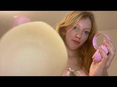 (asmr) applying foundation on you