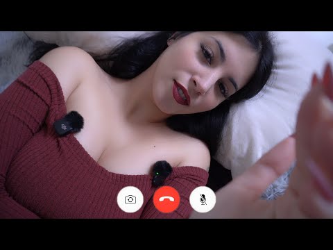 ASMR [Para Hombres] Videollamada con TU NOVIA ❤ (Roleplay)