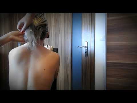 coconut oil head massage and brushing, neck and shoulders massage*ASMR
