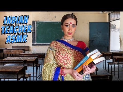 Flirty indian teacher tutor teaches you Hindi & Urdu● learn hindi ASMR●Soft-spoken Roleplay 