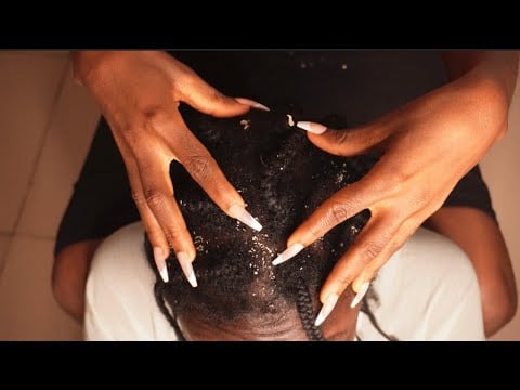 ASMR SCALP SCRATCHING AND MASSAGE 