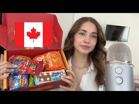 ASMR Trying Canadian Snacks 🇨🇦[Mukbang]