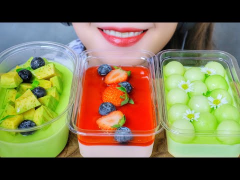 ASMR 3 FLAVOURS OF MOUSSE CAKE , SOFT EATING SOUNDS | LINH ASMR