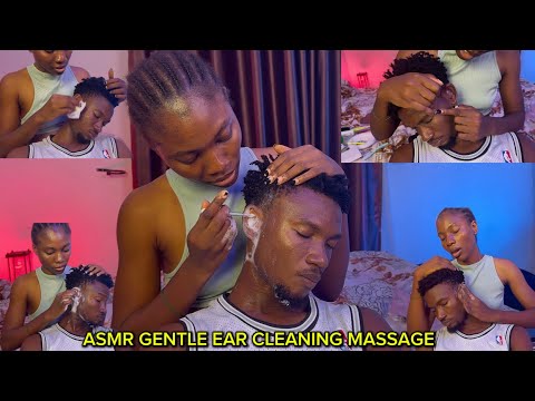 ASMR Ear Cleaning, Spit Painting, Face Nitpicking & Head + Shoulder Massage for Deep Sleep