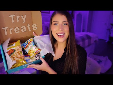 ASMR Unboxing & Tasting International Snacks (Try Treats)