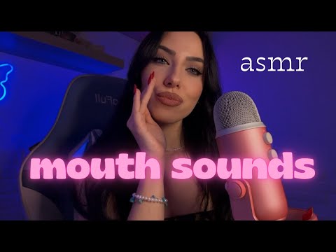 ASMR MOUTH SOUNDS, SPIT PAINTING, GUM CHEWING & KISSES💦