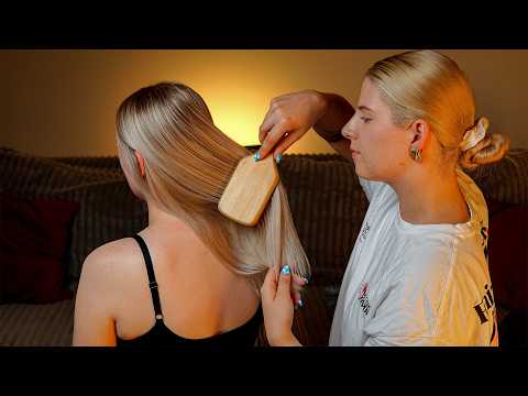 ASMR Gentle Hair Brushing & Back Tracing For Deep Sleep 💤 (No Talking)