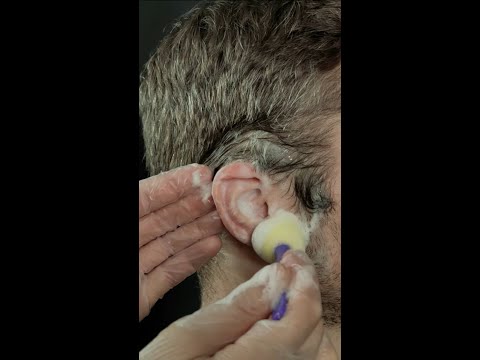 Ear Shampoo Massage & Cleaning ASMR #Shorts