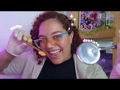 ASMR DENTISTA FAZENDO SUA LIMPEZA BUCAL 😍💕