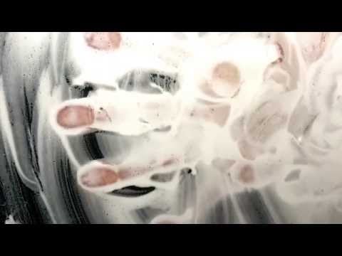 SQUEAKY sounds  on glass Clean  with foamy cream💮 bare hands BLACK nails [[ASMR]]