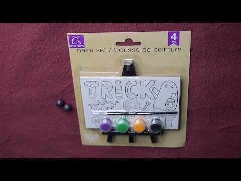 TRICK OR TREAT PAINTING ASMR GOBSTOPPER EATING SOUNDS