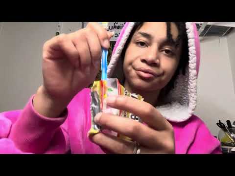 ASMR - Face Touch, Mouth Sounds, Crinkles (Kenzie)