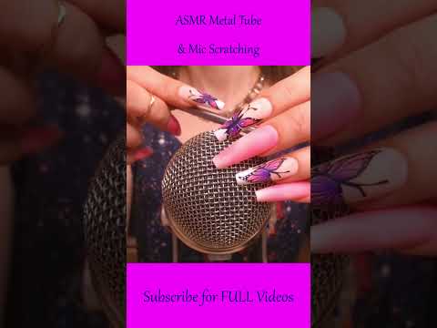 ASMR Metal Tube & Mic Scratching ❤️ #asmr #shorts
