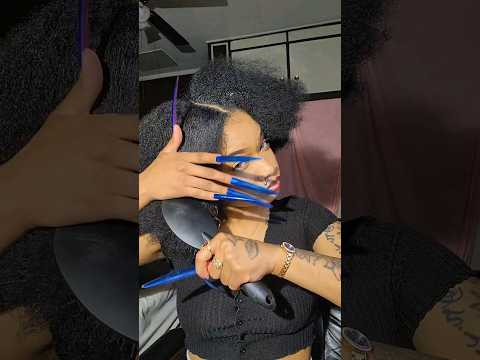 ASMR watch me do my hair at 5 am 🫣  *TIRED * #shorts #asmr