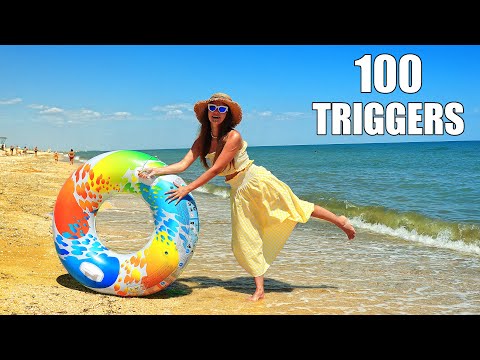 ASMR 100 TRIGGERS in 10 minutes on the SEA | АСМР 100 ТРИГГЕРОВ за 10 минут на МОРЕ