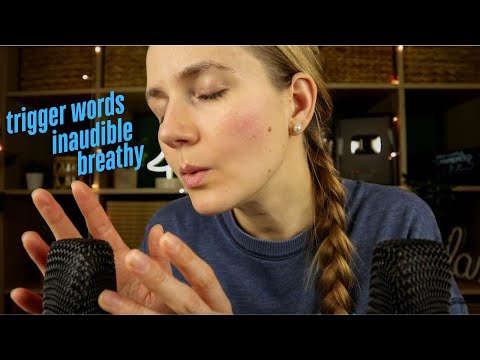 ASMR Ear to Ear ✨ Breathy ✨ Trigger Words ✨Inaudible Whispers (200% Sensitive & Close Up)