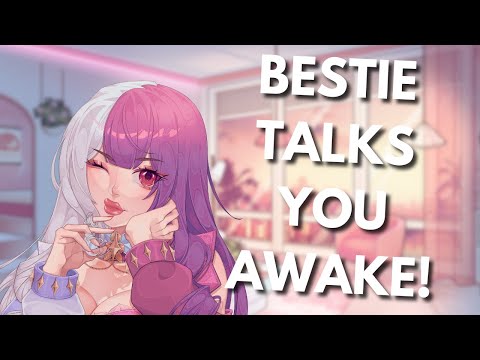ASMR Bestie talks you awake after sleepover! 🤍 (Binaural) (Soft Spoken)