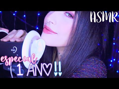 ASMR ♡ especial 1 ano de canal!! 🎉✨ (3dio)