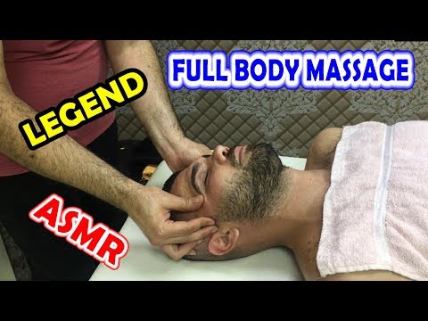 ASMR TURKISH MASSAGE THERAPY = FULL BODY MASSAGE = back , arm , foot , face , sleep , head massage