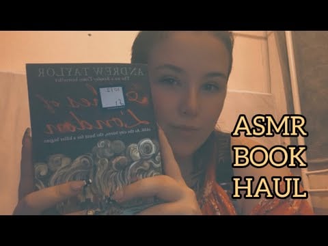 ASMR Book Haul - Whispered w/ tapping & tracing 