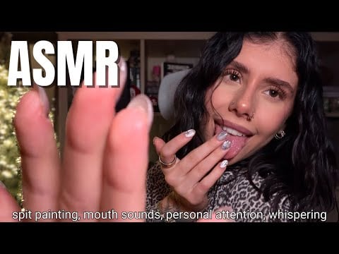ASMR cleaning your face - spit painting, mouth sounds, personal attention) 😶‍🌫️ FOR SLEEP