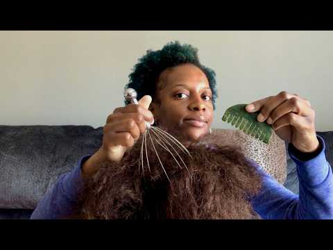 ASMR Scalp Massage 3 Different ways (fingers, jade comb, hair massager)