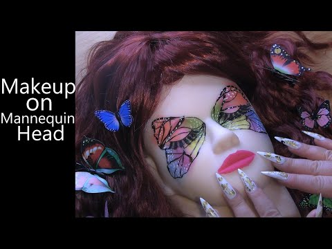 ASMR Makeup on Mannequin Head (Whispered)