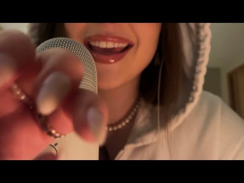 ASMR | up close mouth sounds and hand movements until you fall asleep