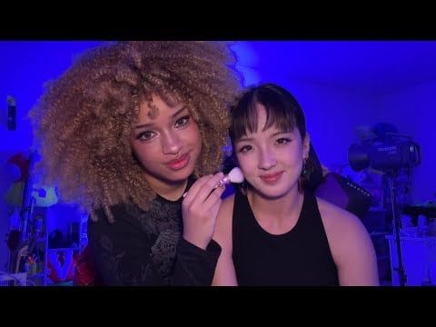 Trying ASMR on @earthsplanetasmr 💙 Hair brushing, back massage real person asmr