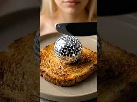 Silver & Pink Disco Butter on Toast ✨🍞 | Satisfying ASMR Spread