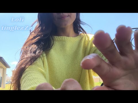 ASMR fast hand movements 🌞🌱 outside tingles