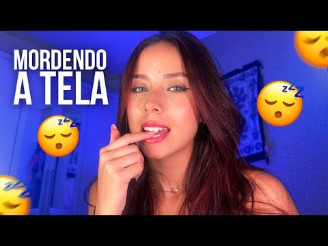 asmr mordendo a tela , sons de boca, sons de dentes 