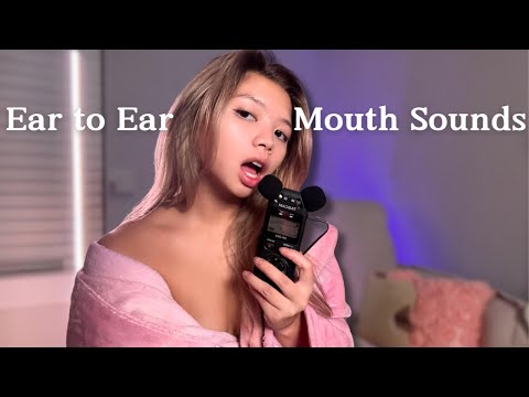 Sleepy Ear-to-Ear ASMR (Mouth Sounds, Mic Biting)