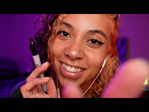 Deep Facial Cleansing & Giving You A Face Tattoo ~ ASMR