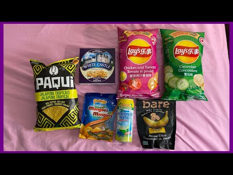 ASMR Eating Sounds No Talking (eating snacks from around the world)Crunchy Eating