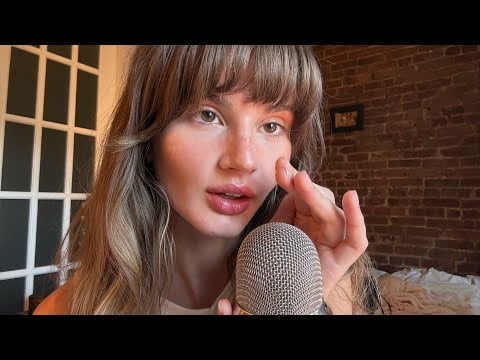 ASMR mouth sounds and inaudible whispering