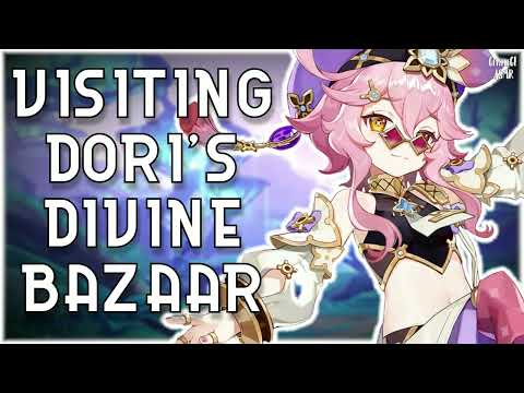 [F4A] Visiting Dori's Divine Bazaar | Genshin Impact ASMR